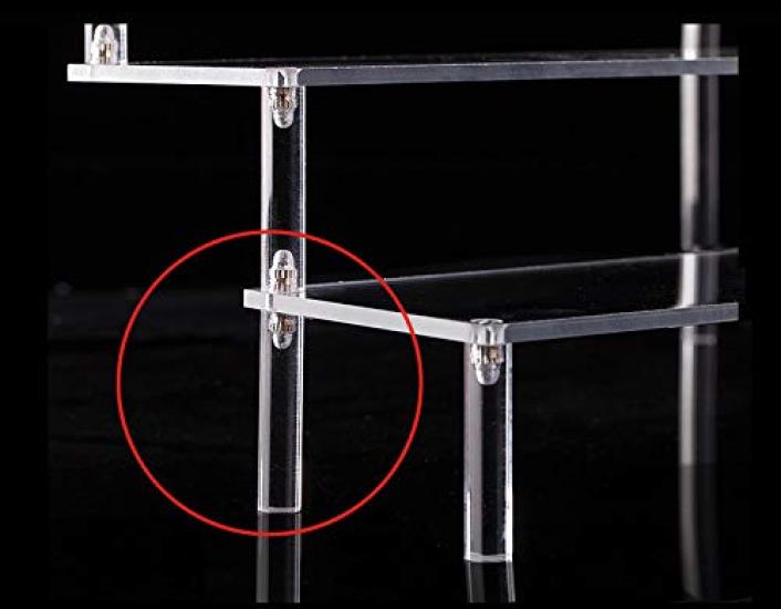 Acrylic Stage Collection Case, Acrylic Tamashii Stage Figure Shelf Display, Accessories, Figure Collection, Assembled Stand (Clear, 3 Tiers)