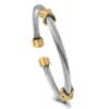 Infinite X-Shaped Stainless Steel Cable Wire Bracelet for Women