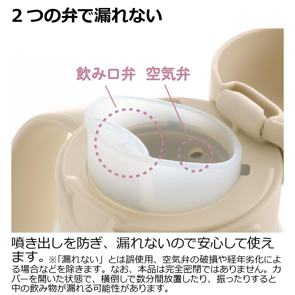 Richell Try Insulated Cup 1 for Ages 8 Months and Up Easy-to-Drink Mug, 300ml, Beige, Piece,