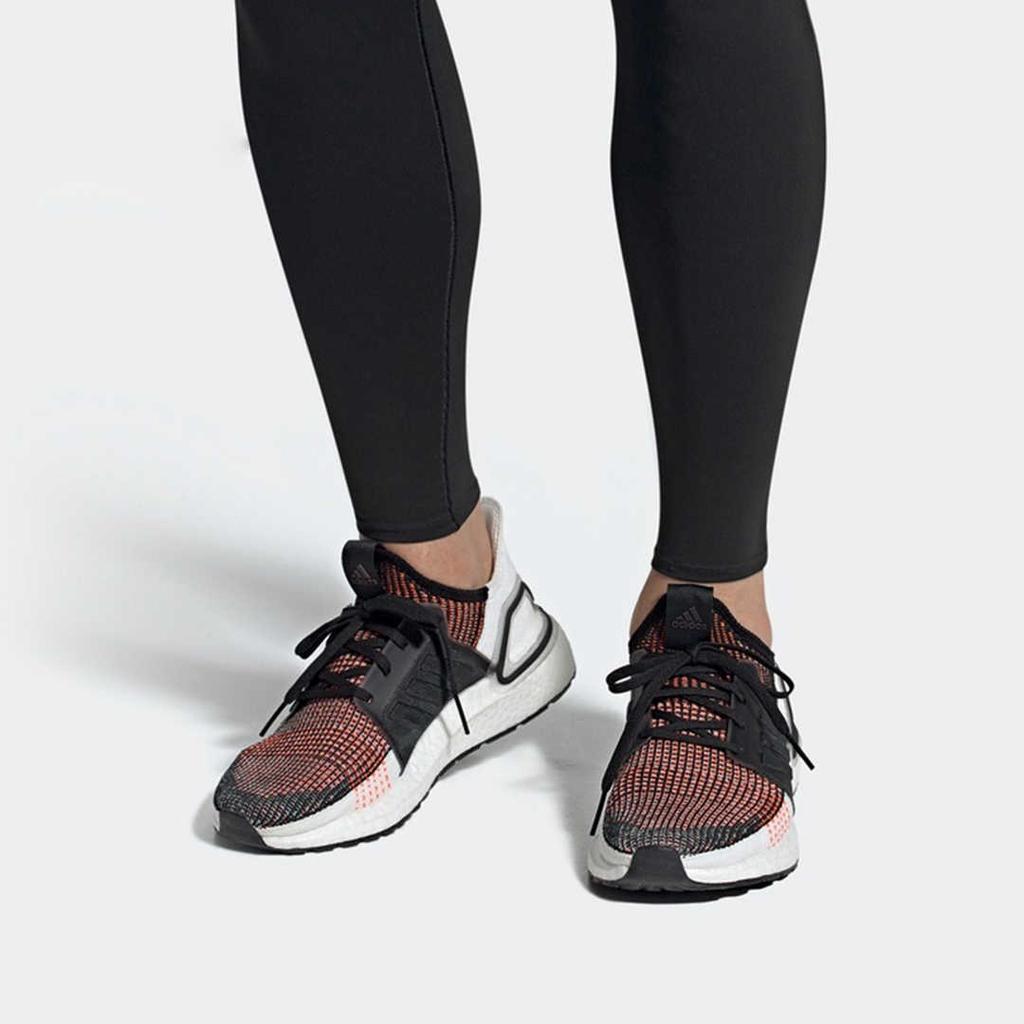 New Adidas Ultra Boost 2019 Black White Solar Orange G27519