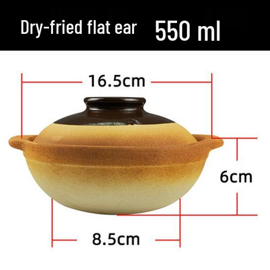 High-Temperature Resistant Unglazed Single-Handle Earthenware Clay Pot for Rice and Noodles