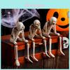Striking Resin Skeleton Decor For Halloween No Hear No See No Speak Vibe For Spooky Events