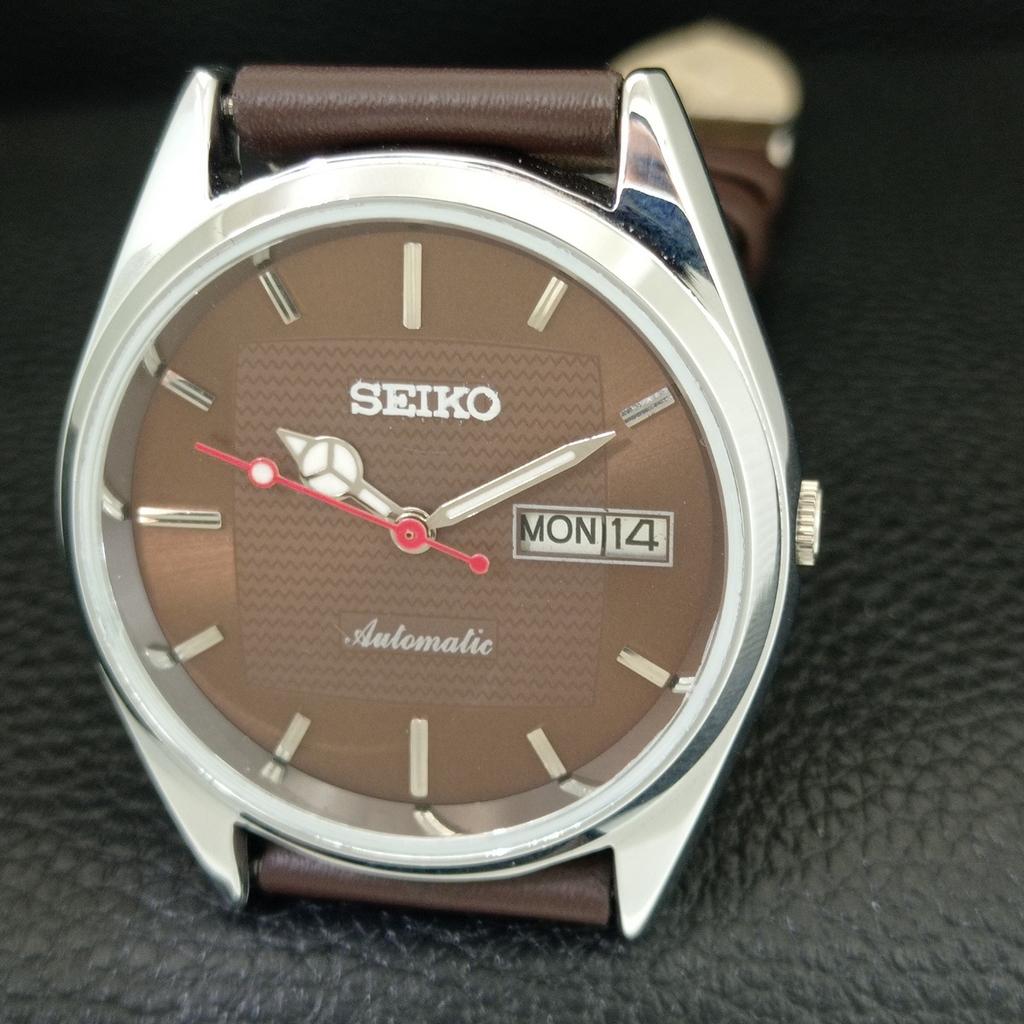 VINTAGE REFURBISHED SEIKO AUTOMATIC 6309A JAPAN MENS BROWN DIAL WATCH a443234-1