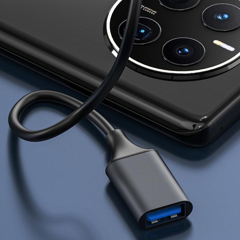 USB C To USB3.0 Adapter Cable Fast Speed Type C Male To USB3.0 Female OTG Converter for Phones Computers and More