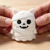 Gift for Cat Lovers 3D Printed Mummy Figurine, Cute Bandaged Kitten Statue Halloween Tabletop Small Animal Decoration, Compact Sculpture with