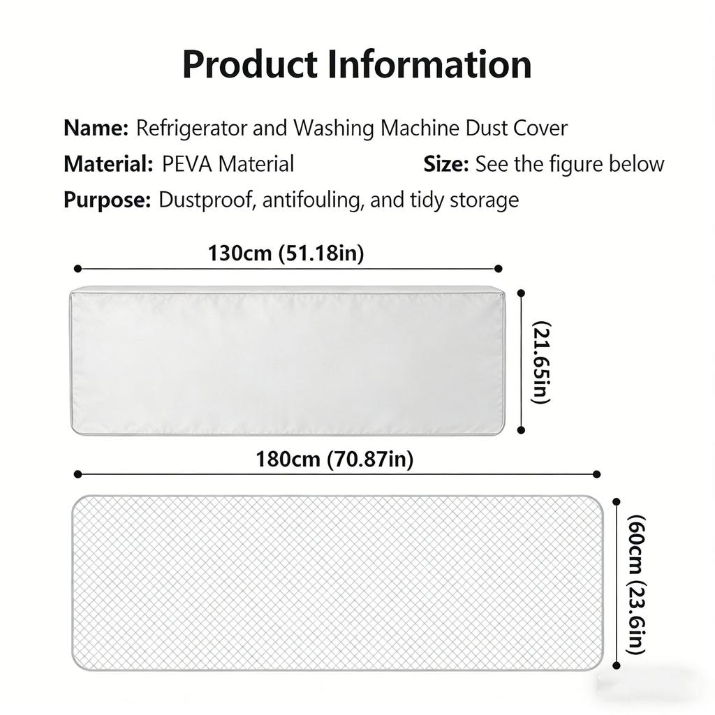 Dust Cover Special for Refrigerator, Waterproof Oil-Proof Home Fabric Sleeve, Multi-Function Organizer Dust Bag