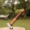 G&B Grumpy Bear Cowhide Handle Camping Hammer - Durable Forged Ground Nail Tool for Outdoor Craftsmanship
