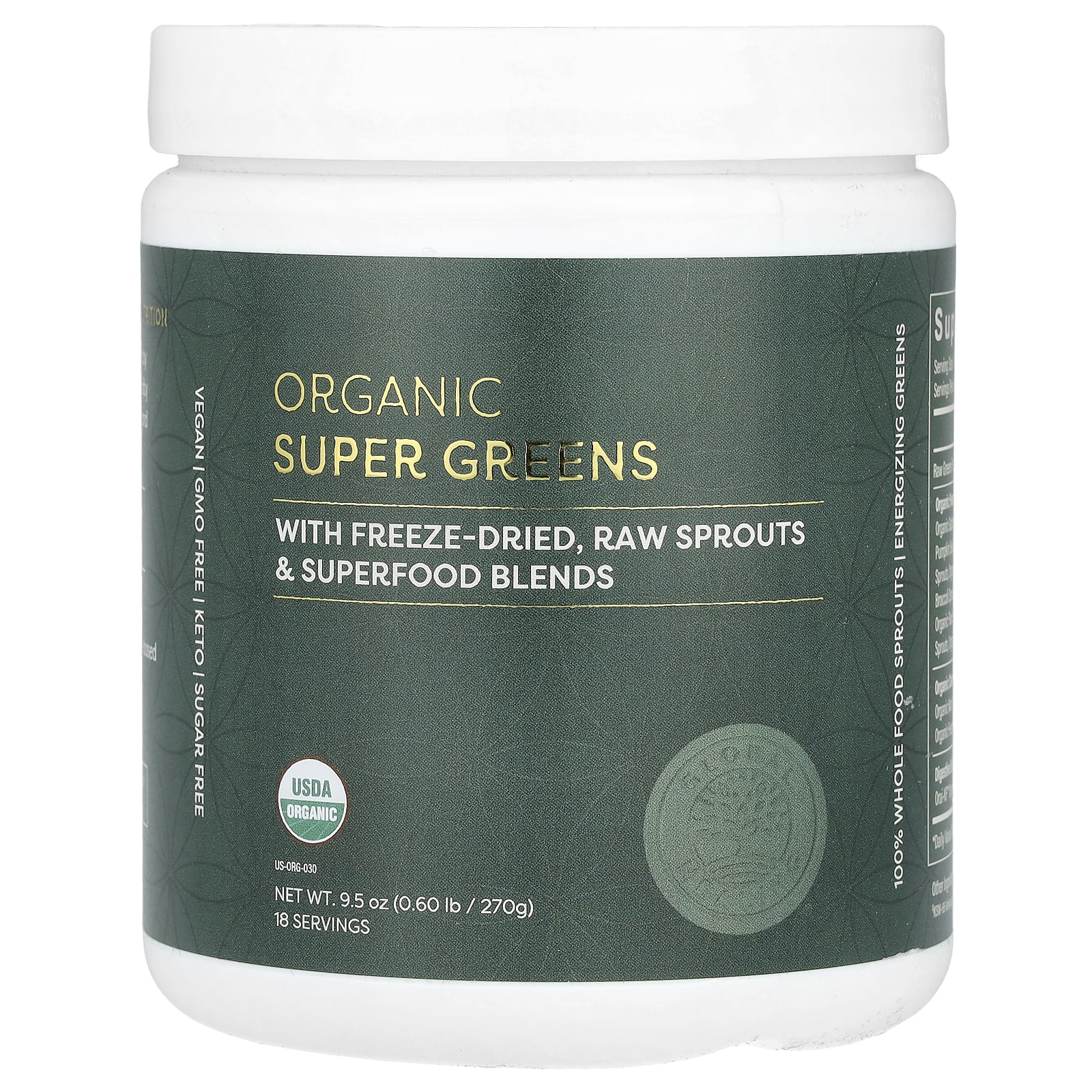 

Organic Super Greens, 270G(9.5Oz)