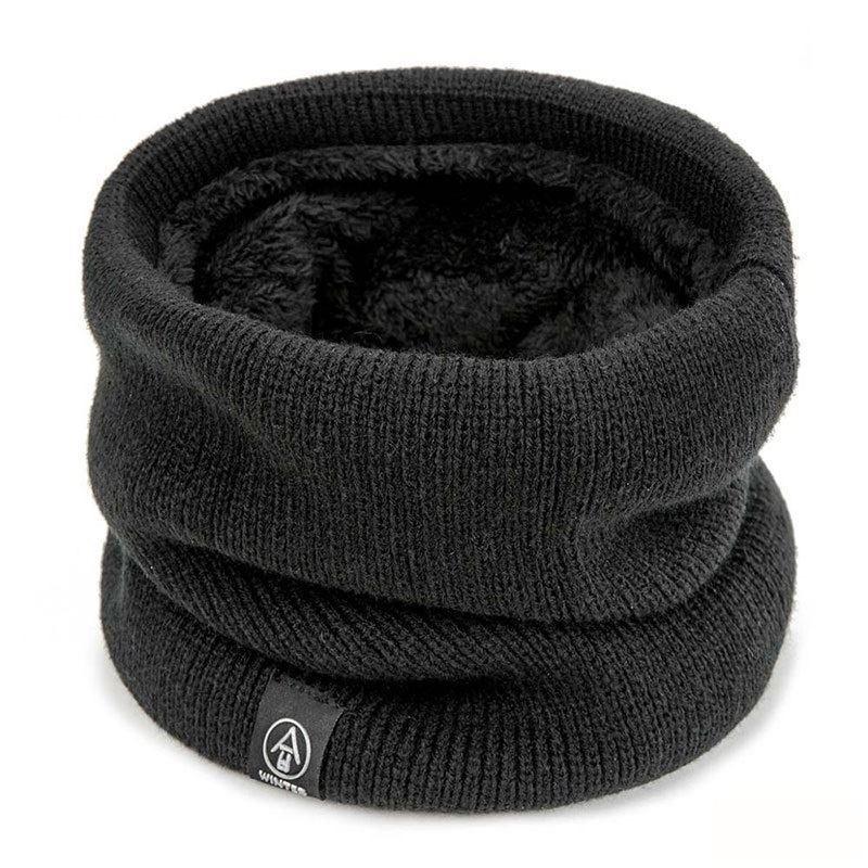 Autumn and winter solid color scarves for men and women riding windproof, piled and thickened warm wool pullover scarves are versatile