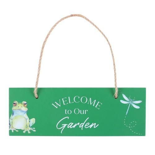 Something Different Welcome To Our Garden Hanging Sign