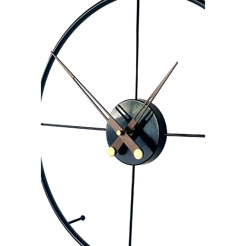 Chardar Madrid 60 cm schwarze, moderne dekorative Wanduhr im spanischen Stil