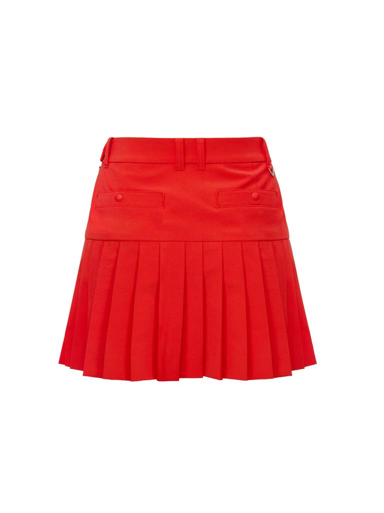 WIDEANGLE To Cheek Pouch Section Pleated Culottes L_R/Orange