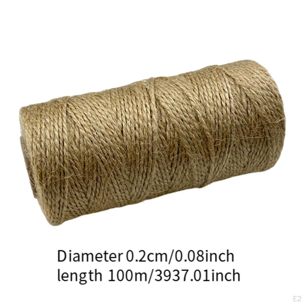 Fine Jute Twine Hemp Gift Wrapping Rope for DIY Artwork Packing Bundling