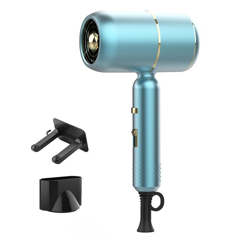 

Складной фен высокой мощности с режимами горячего и холодного воздуха, синей подсветкой для салонного и домашнего использования Domestic plug светло-синий
