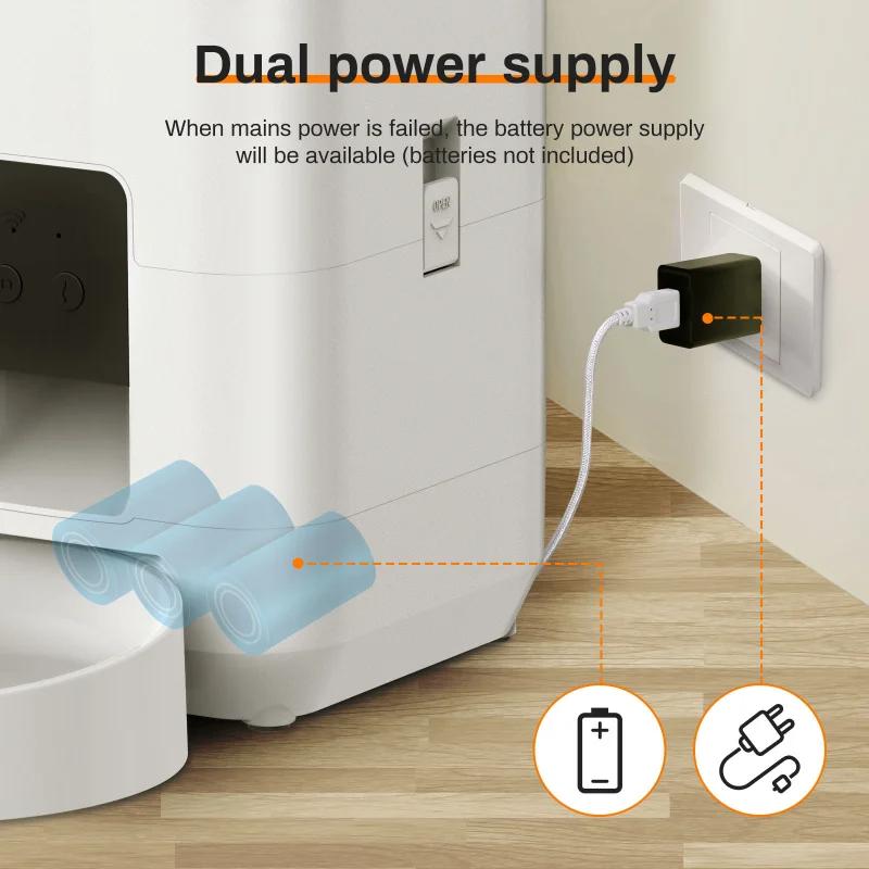 2L Automatic Pet Feeder,Wifi Smart Cat Dog Food Dispenser,App Controlled Slow and Quantitative Feeding for Pets Cat Accessories.