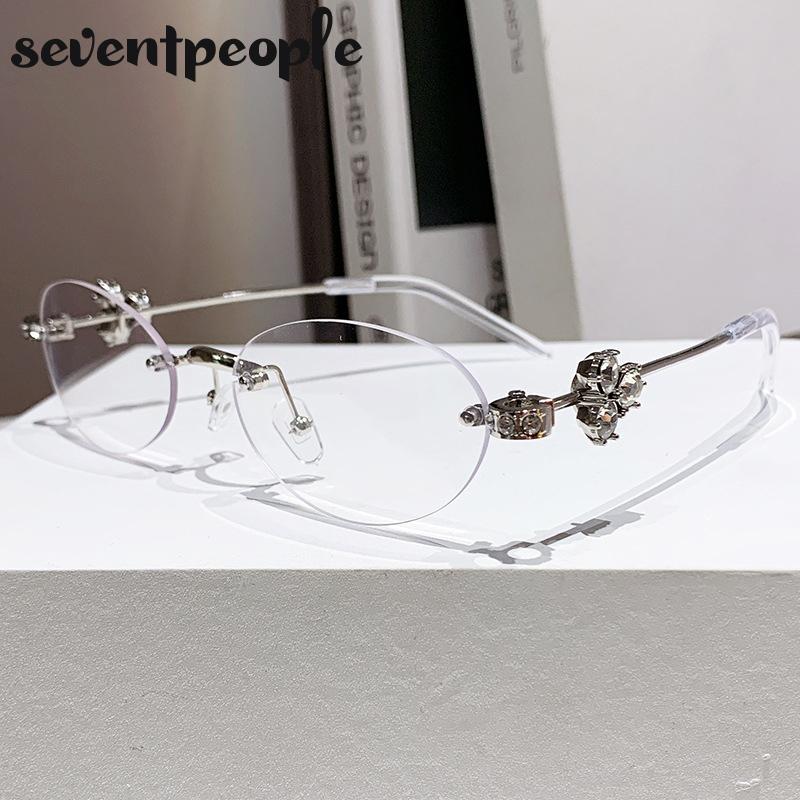 Small Frame Rhinestone Polygon Sunglasses Women  Luxury Brand Fashion Y2K Punk Metal Sun Glasses Retro Prescription Eyewear