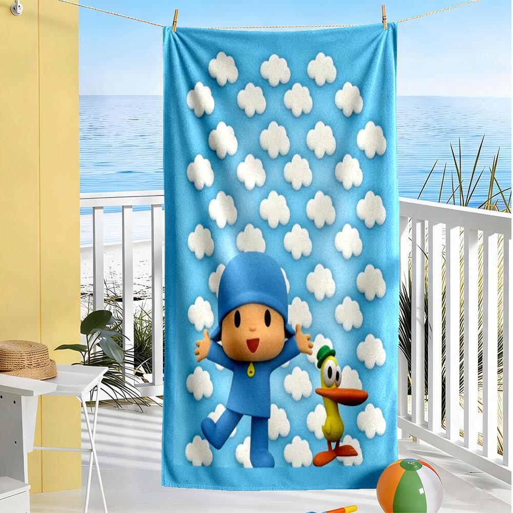 Pocoyo Beach Towel High Absorbency & Quick-Dry Comfortable Lightweight