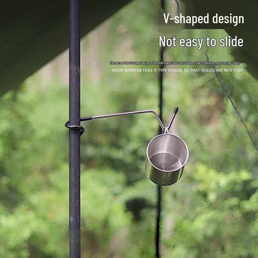 Double-Sided Multifunctional Outdoor Tent Hook for Lamp or Lantern
