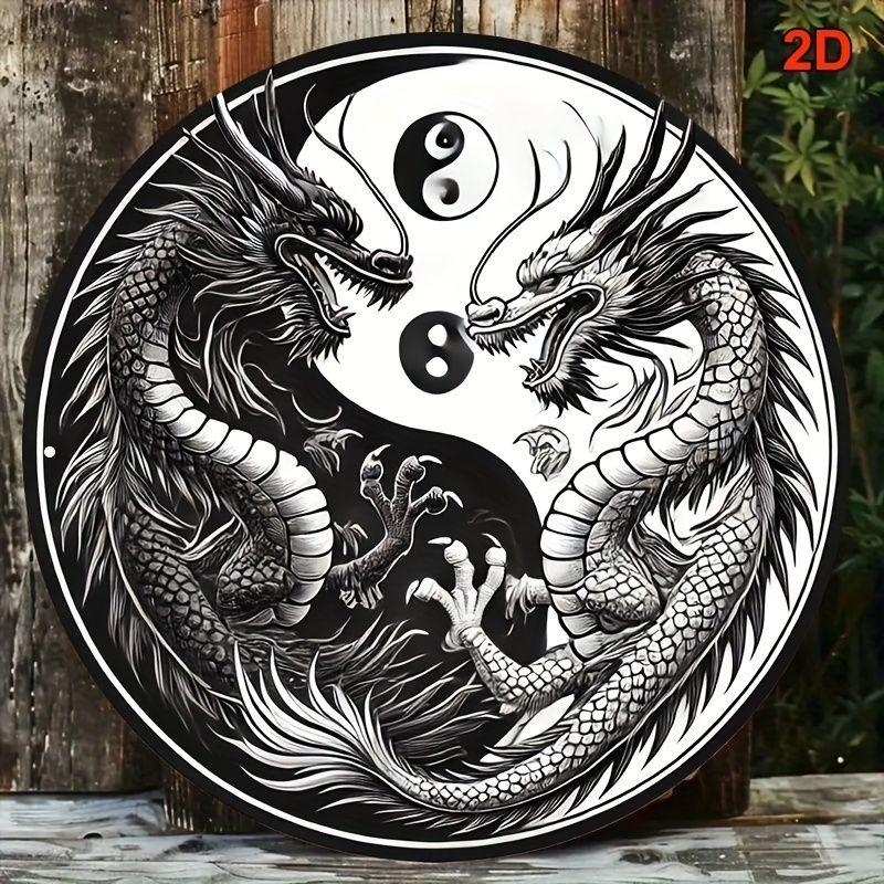 Metalowa Dekoracja Ścienna Yin Yang do Domu Salonu Przestrzeni do Medytacji