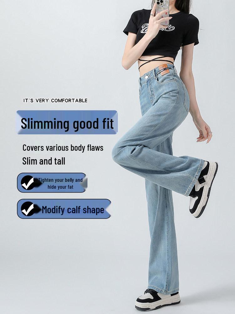 Women's Spring 2026 Bestseller: Light Color High-Waist Petite Straight-Leg Jeans