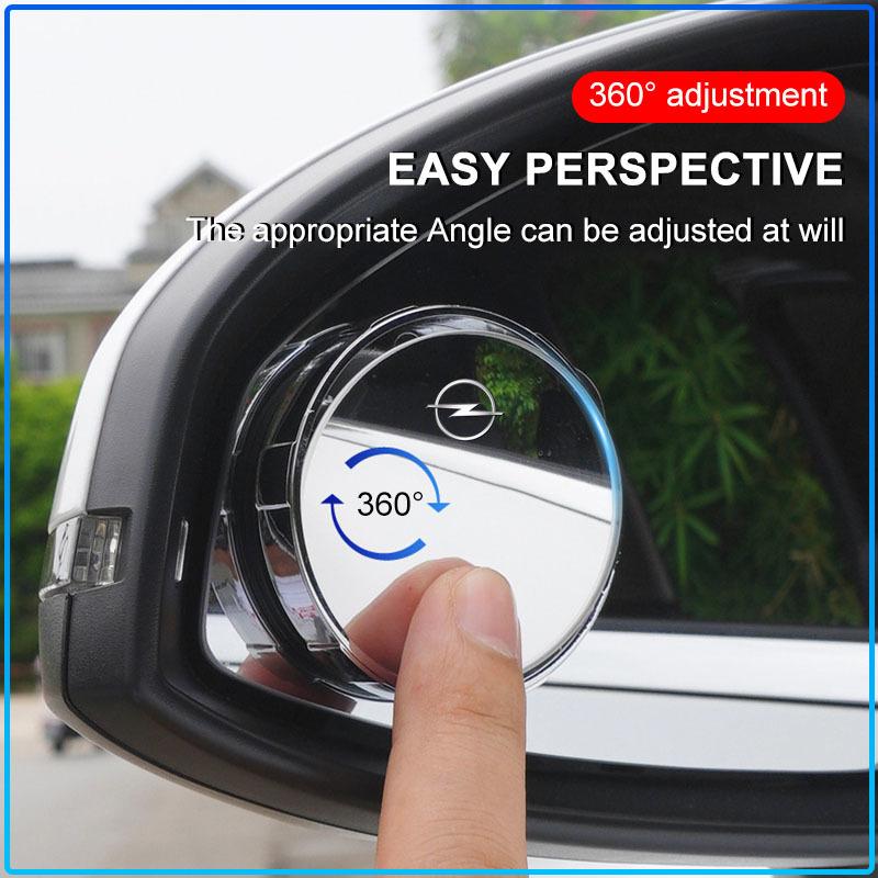 For Opel Astra H G Corsa Insignia Astra Antara Meriva Zafira Interior Suction Cup Car Convex Blind Spot Mirror HD 360 Degree Wide Angle