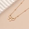 Elegant Minimalist Ball Bow Pendant Necklace, Perfect Gift for Friends
