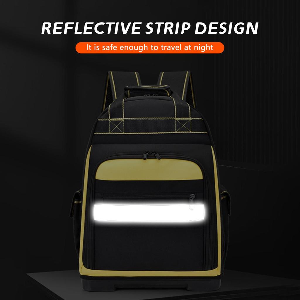 Electrician Tool Backpack Large Capacity Multi Function for Elevator Repair Housekeeping Waterproof Oxford Cloth
