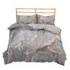 Purple Marble Gilt Series Down Quilt Set Bedding Digital Printing Three-Piece Set
