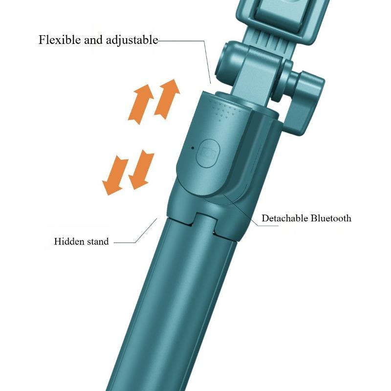 1PC R1 series mobile phone Bluetooth selfie stick fill light live broadcast shooting portable integrated telescopic tripod