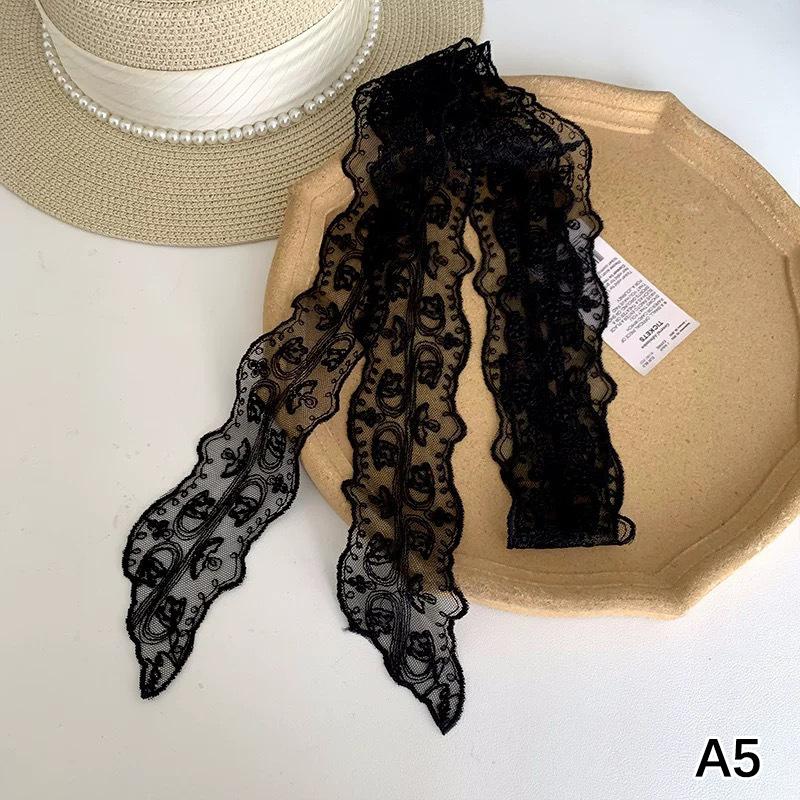 Fashion Y2K Long Lace Waistband Bow Floral Lace Waist Belt Tie Up Thin Dress Jeans Belt Summer