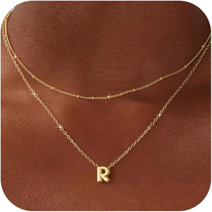 Trendy 26-Letter Pendant Layered Necklace: Elegant Women's Statement Clavicle Chain