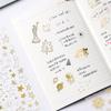 World View Hot Stamping PVC Decorative Stickers for Diary Notebooks