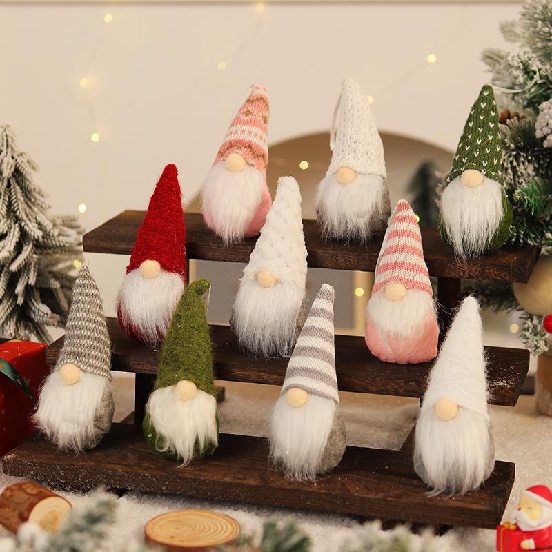 Christmas Knit Faceless Old Man Tree Ornaments - Small Hanging Pendants