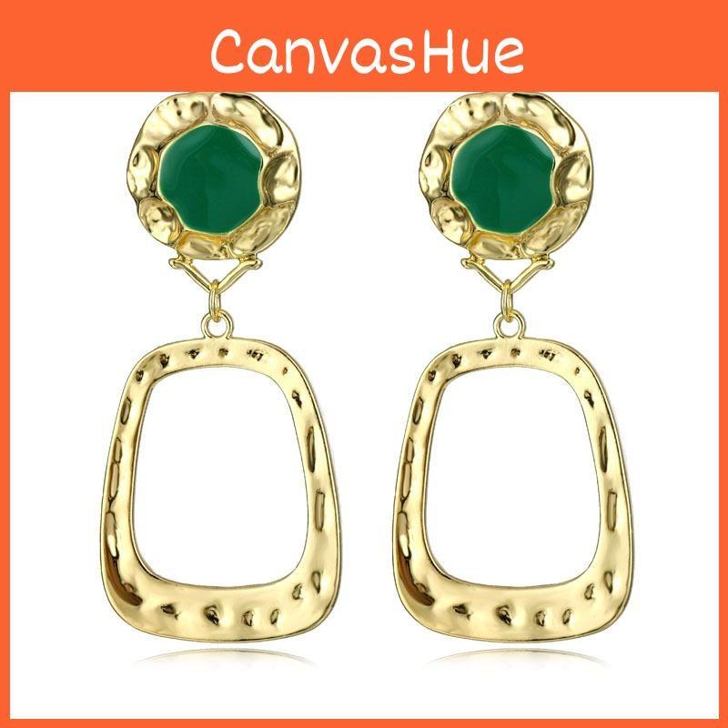 Alloy Chic Geometric Earrings For Women Fashionable And Minimalist Jewelry