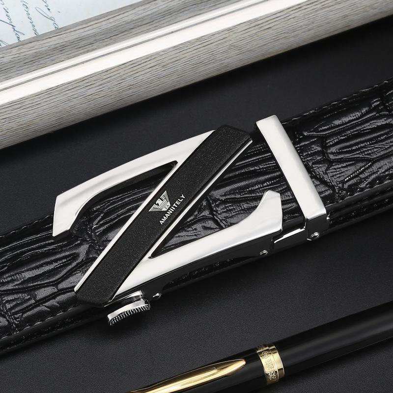 

Ремень мужской средний и зеленый автоматический ремень на пуговицах повседневный ремень для брюк трендовый и деловой