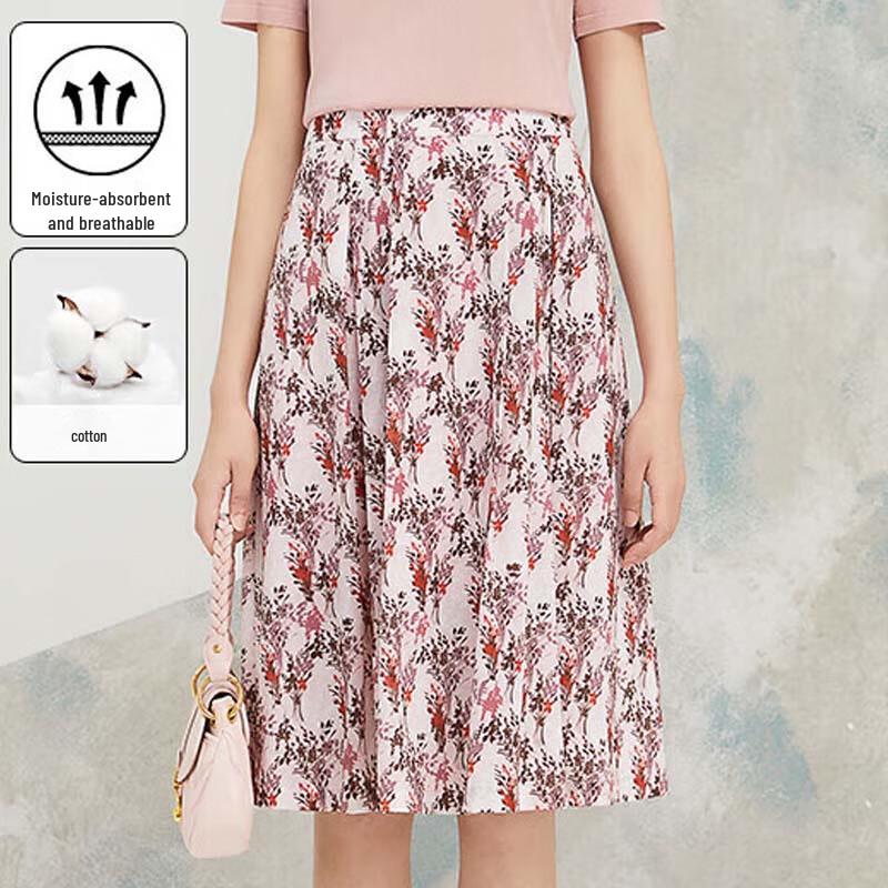 JESSIE Women s Pink Floral A-line Skirt XL