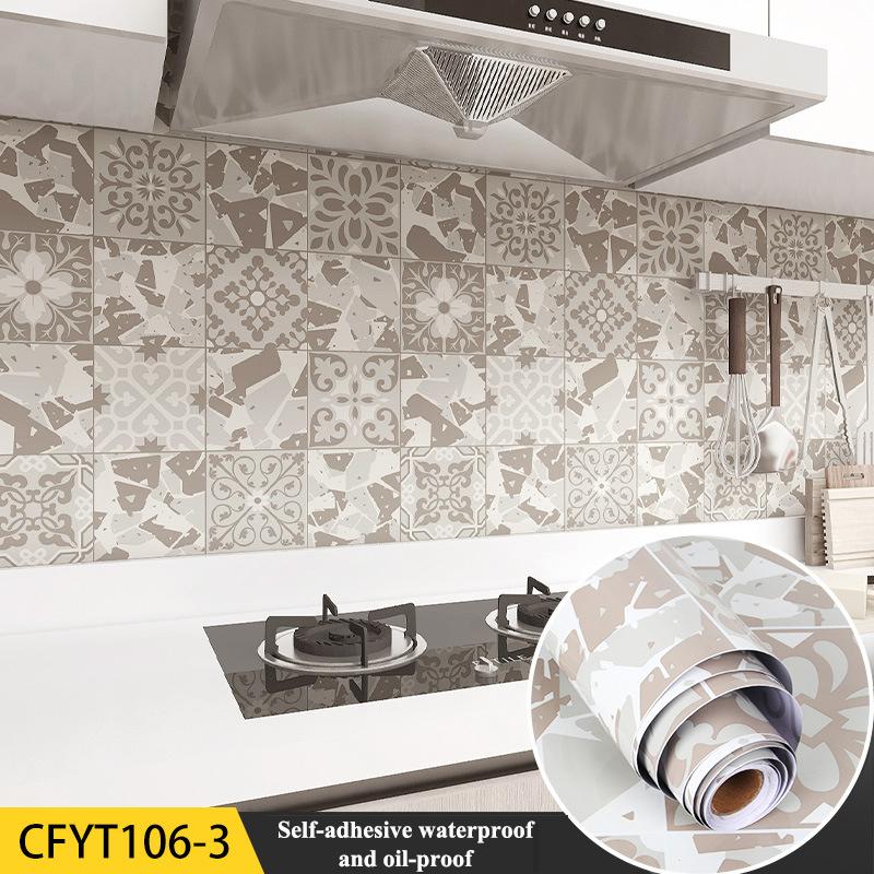 Naklejki Ścienne Kuchenne Odporne na Olej i Wodoodporne PCV Folia Aluminiowa Blat Kuchenki Szafka Samoprzylepna Tapeta do Dekoracji Domu