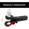 Heavy Duty 2-in-1 Trailer Hitch Ball Mount with Tow Shackle and Pin for Trucks, SUVs, Cars