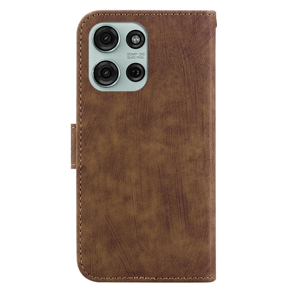 For Motorola Moto G75 5G Wallet Case Tiger Imprint Leather Shockproof Phone Cover