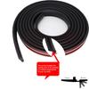 5M Car Windshield Waterproof Seal Edge Trim Rubber Soundproof Weatherstrip Black