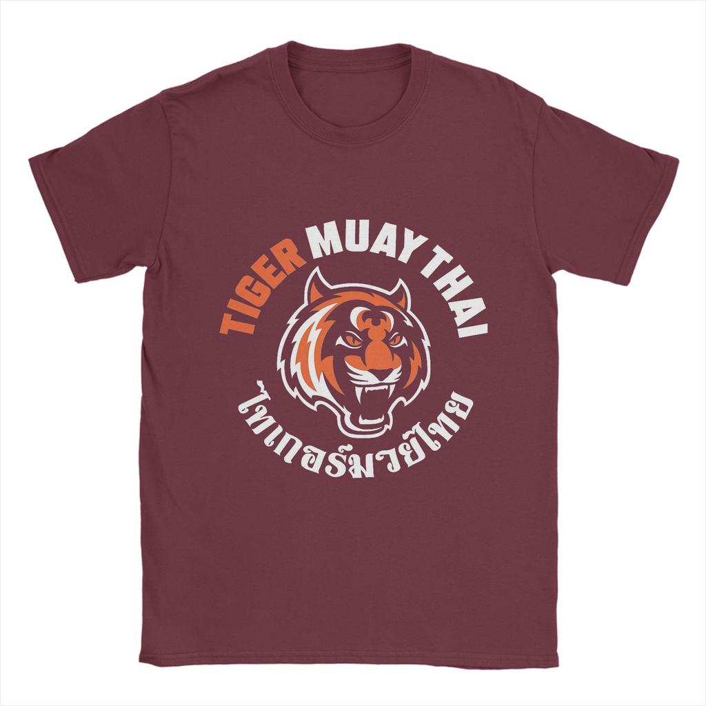 Tiger Muay Thai 100 Cotton T Shirt for Men's Summer  Vintage T-Shirts Crew Neck Trendy Cool Tee Shirt Plus Size Casual Tops