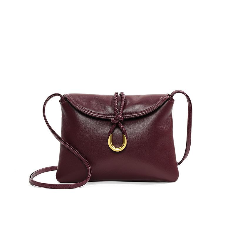 

First layer sheepskin leather shoulder bag versatile hand bag high-end black bag women s exquisite messenger bag