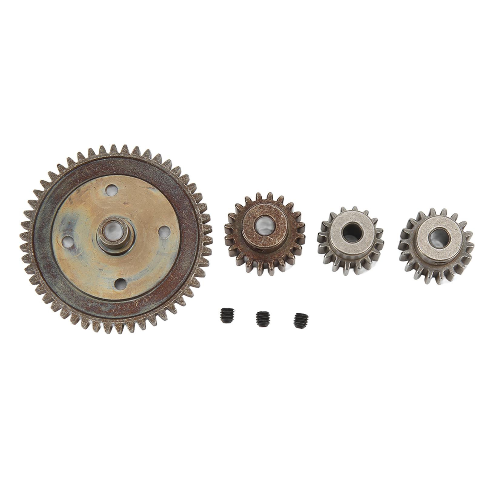 

RC Car Gear Set 50T Metal Main Gear and 21T 19T 17T Pinion RC Replacement Gear Combo for Arrma Typhon 1 8 RC Cars