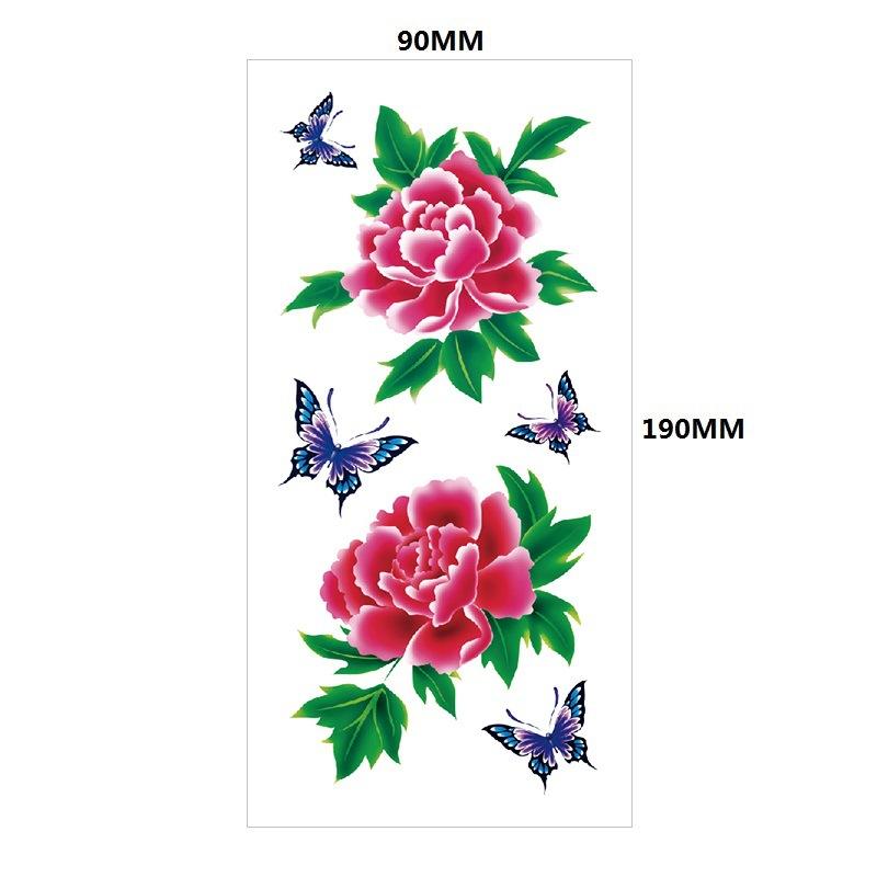 Water Transfer Phoenix Flower Colored Rose Waterproof Tattoo Sticker Set Simulation Tattoo Sticker