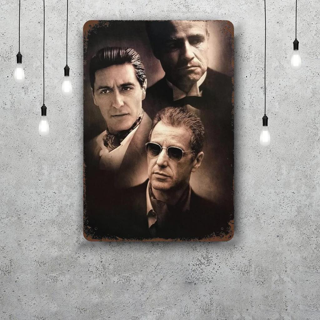 Corleone al pacino Kovové cedule nástěnná dekorace Vintage plechové cedule Kapitán kovový plakát Dekorace pro Bar Pub Klub Nástěnná dekorace