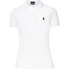 Polo Pony Embroidered Button Short Sleeve Polo Shirt Women Tops White WMPOKNINN820175-100