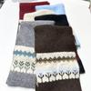 2025 Women's Retro Wool Jacquard Knit Scarf - Cozy, Versatile Winter Neck Warmer with Korean Style for Christmas and Autumn