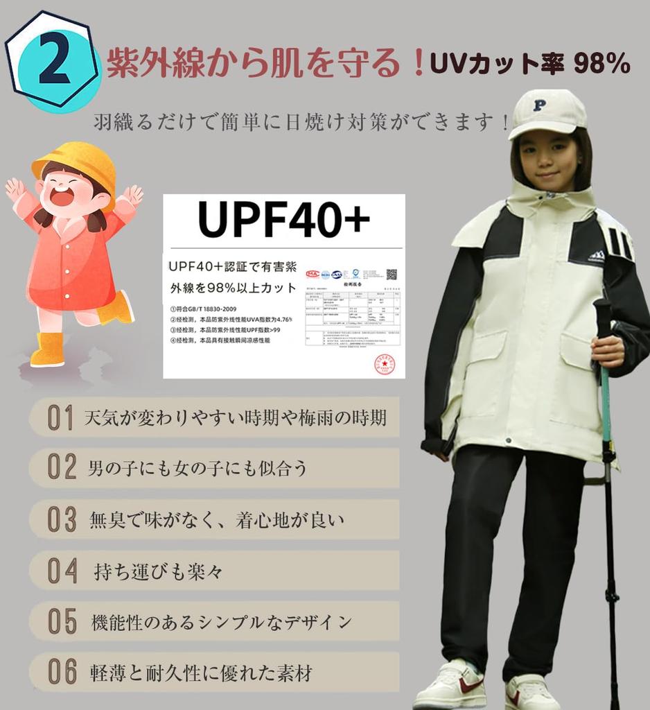 Sunyhom Regnjakke for jenter og Perfekt for skole, camping og Egnet for og Skoleinngang Vanntett og med Oppbevaring for Barneskole og Ungdomsskole