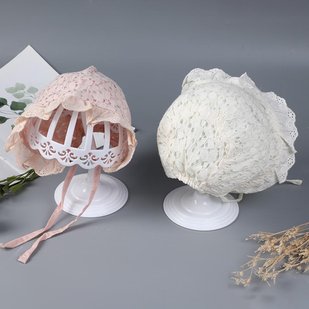 Flower Lace Baby Princess Hat Lace Princess Hat with Large Brim Cute Lace Baby Cap