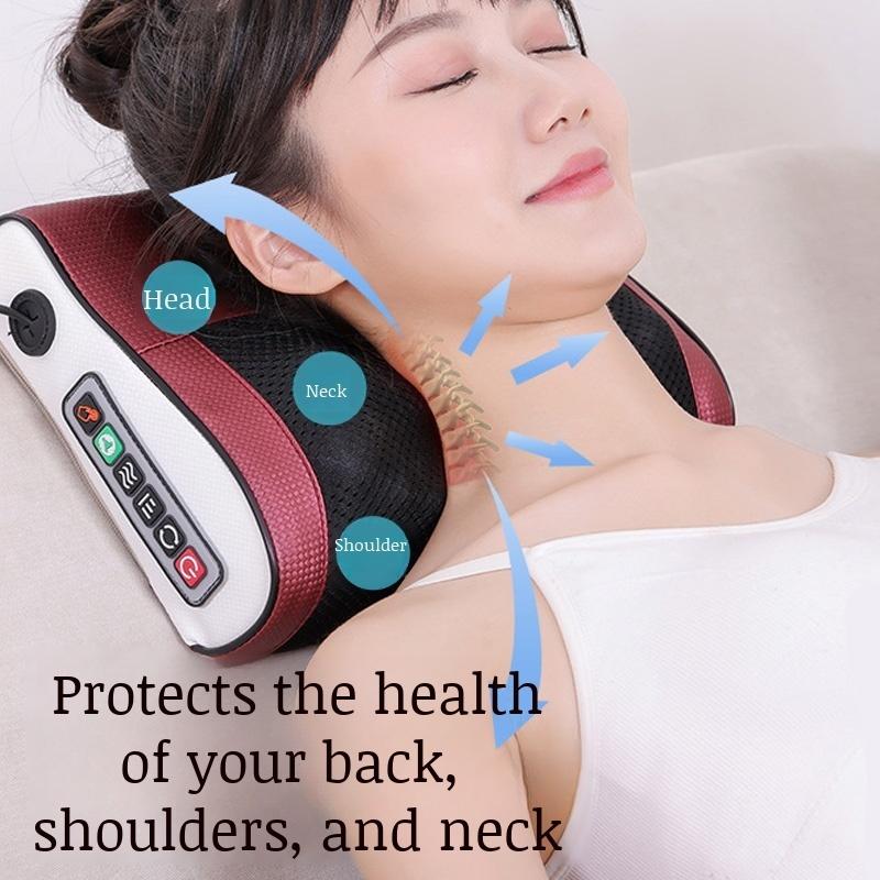 Electric Cervical Massage Pillow Instrument Body Heating Kneading Massage Neck Tui Na Neck Pillow